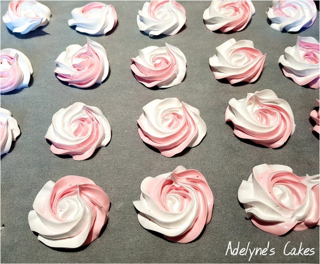 Roses en meringue