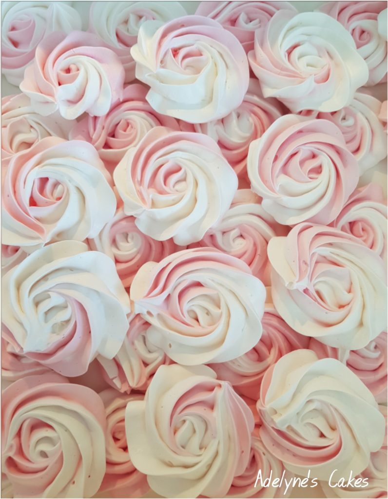 Roses en meringue