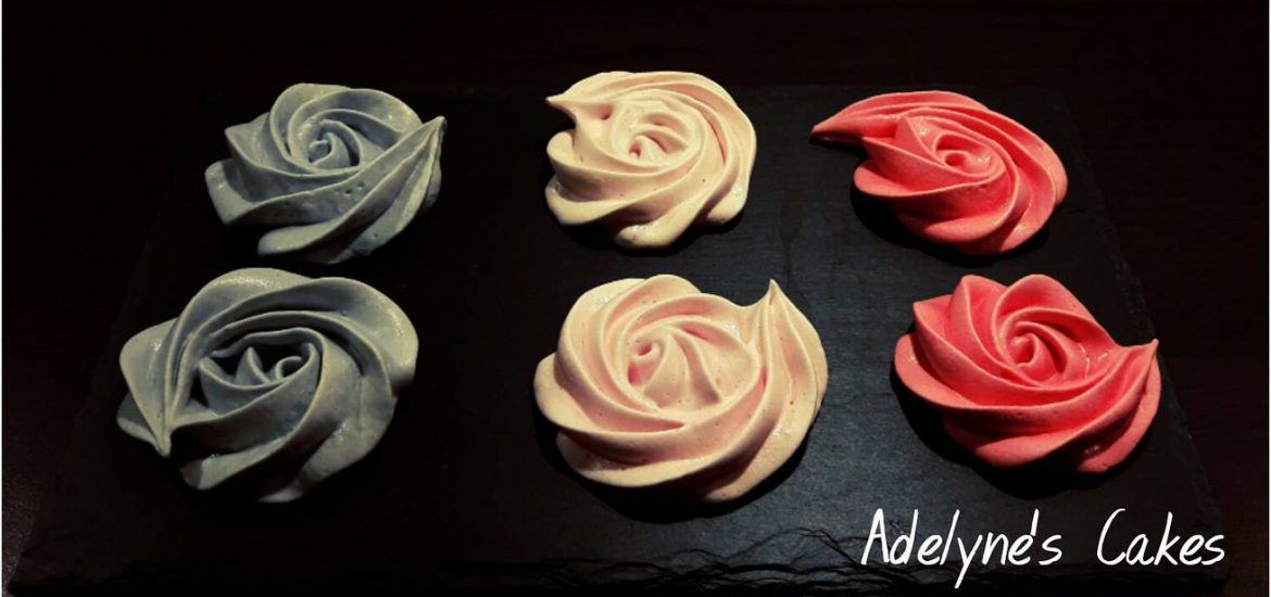 Roses en meringue italienne