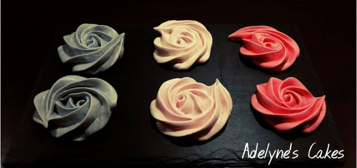 Roses en meringue italienne