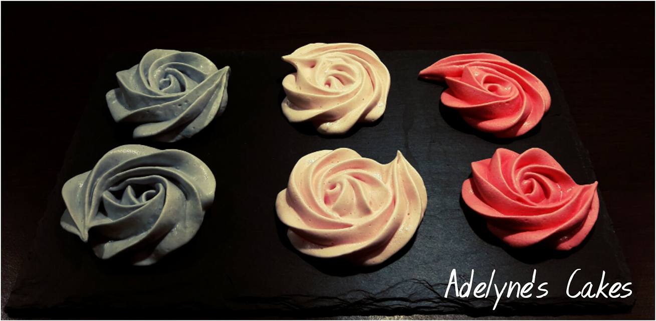 Roses en meringue italienne