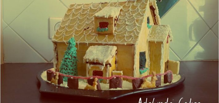 Maison de noel en biscuit