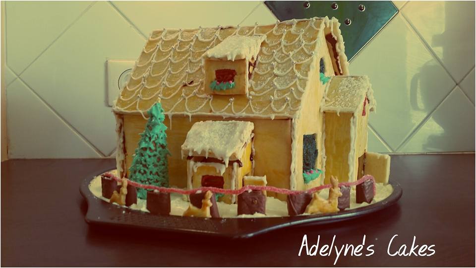 Maison de noel en biscuit