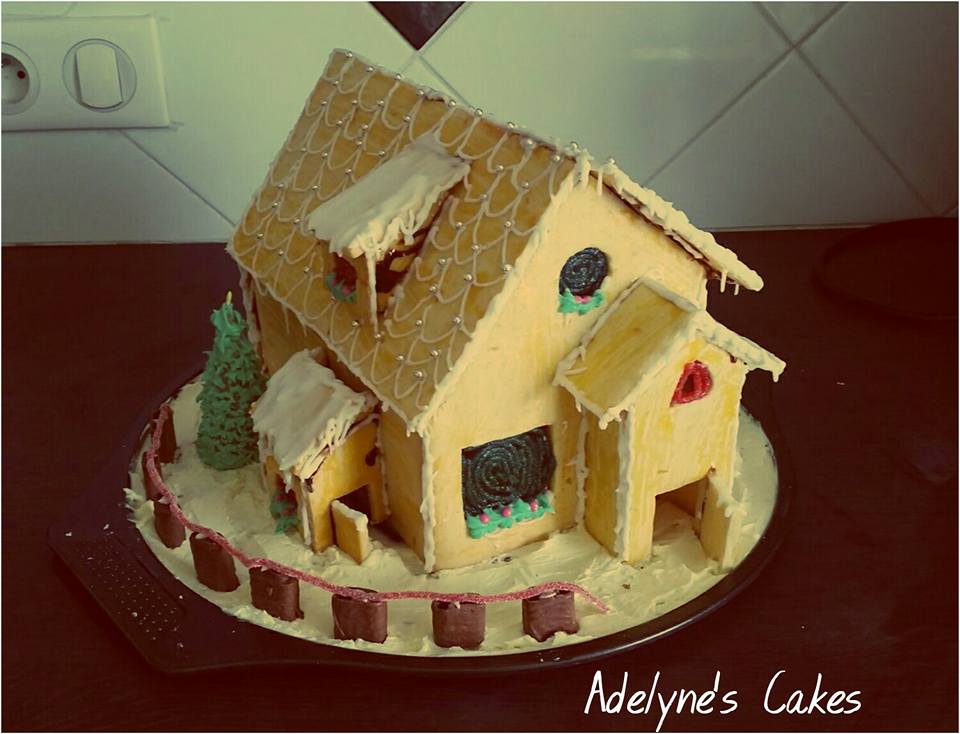 Maison de noel en biscuit