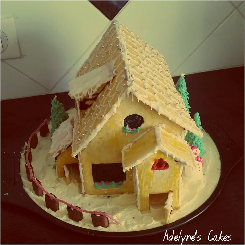 Maison de noel en biscuit